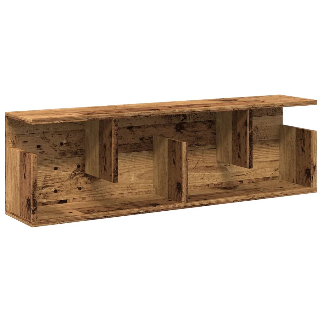 Mobile a Parete 100x20x30 cm Legno Antico in Legno Multistrato