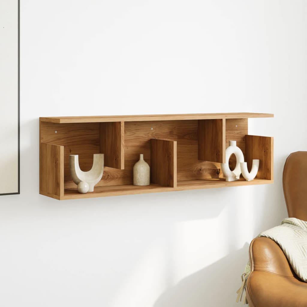 Mobile a Parete 100x20x30 cm Artigianale in Legno Multistrato