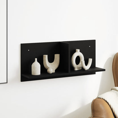 Mobile a Parete 70x16,5x30 cm Nero in Legno Multistrato
