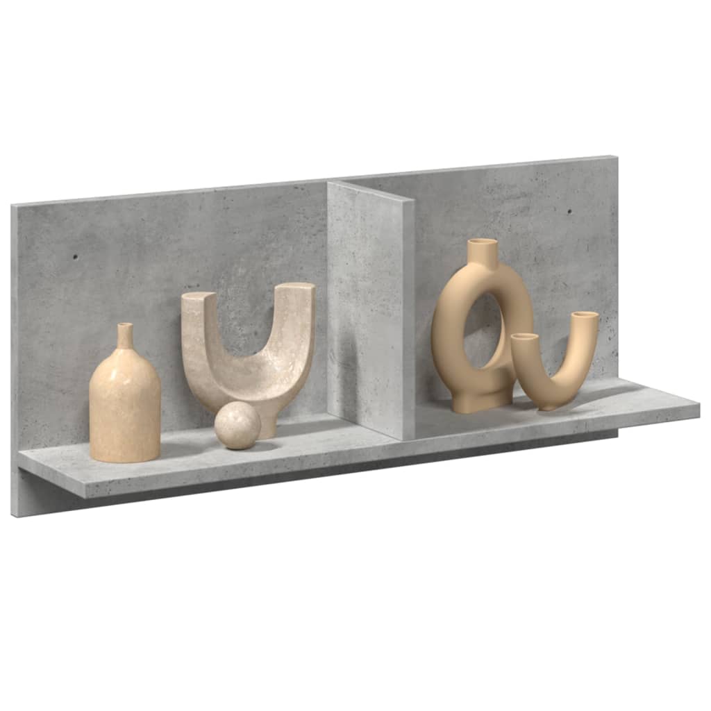 Mobile a Parete 70x16,5x30 cm Grigio Cemento Legno Multistrato