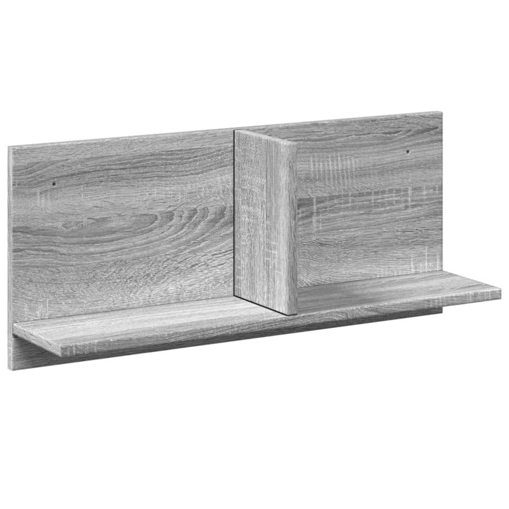 Mobile a Parete 70x16,5x30cm Grigio Sonoma in Legno Multistrato