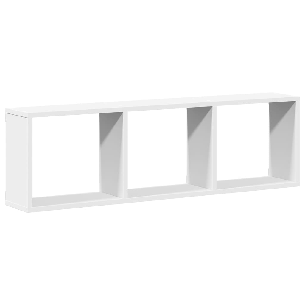 Mobile a Parete 100x16x30 cm Bianco in Legno Multistrato