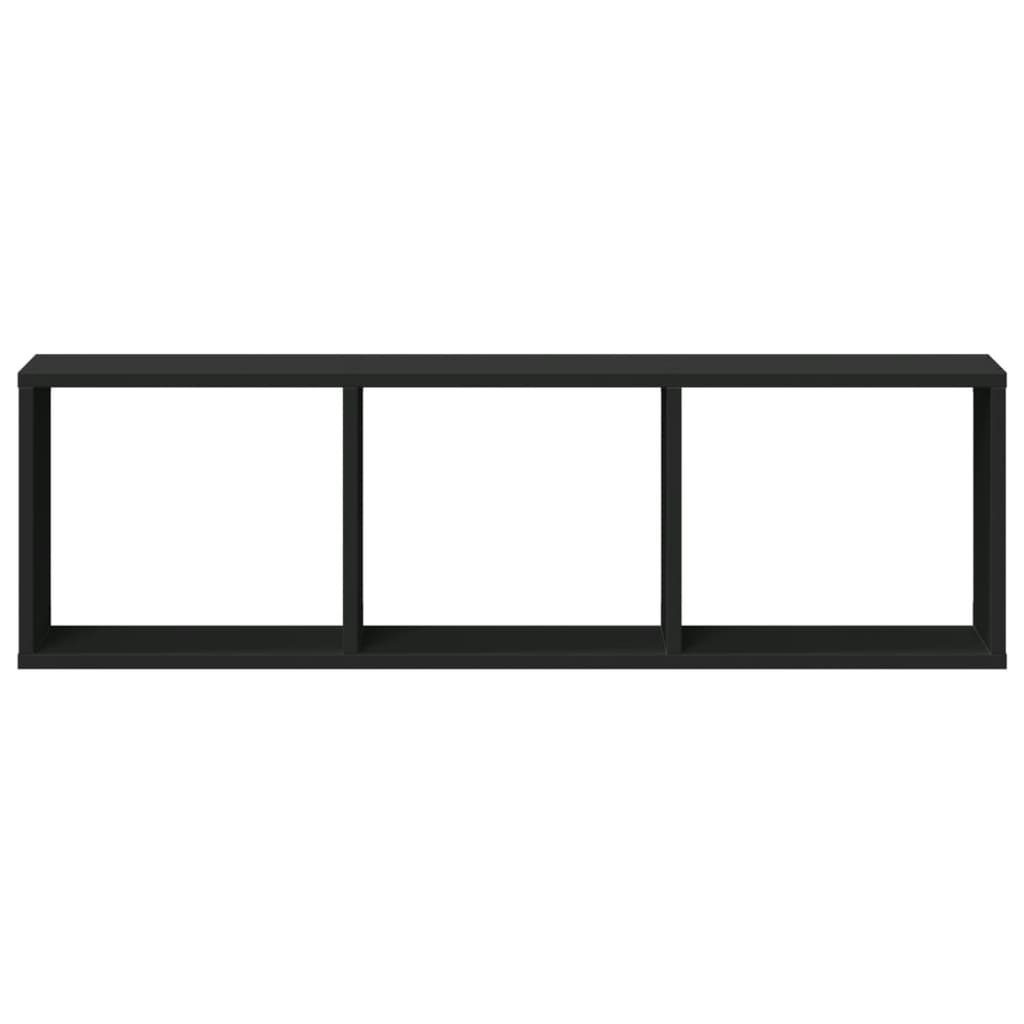 Mobile a Parete 100x16x30 cm Nero in Legno Multistrato