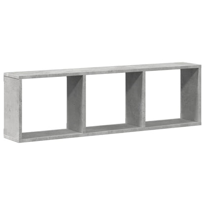 Mobile a Parete 100x16x30cm Grigio Cemento in Legno Multistrato