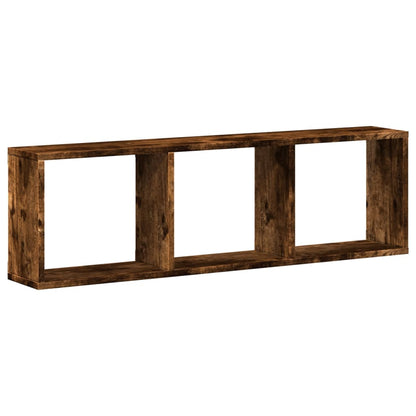 Mobile a Parete 100x16x30 cm Rovere Fumo in Legno Multistrato