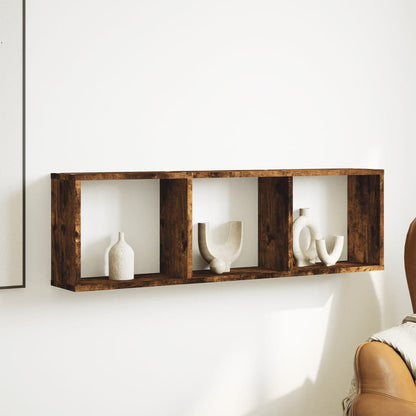 Mobile a Parete 100x16x30 cm Rovere Fumo in Legno Multistrato