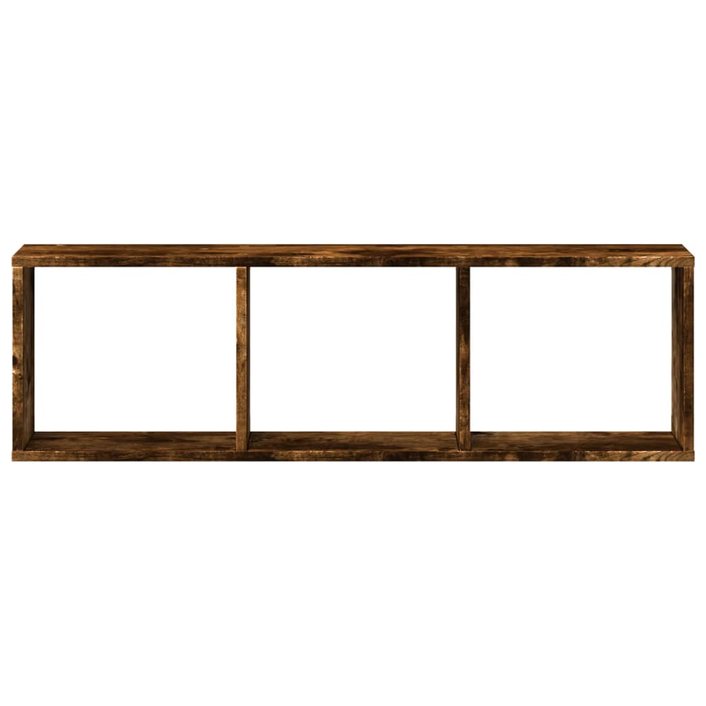 Mobile a Parete 100x16x30 cm Rovere Fumo in Legno Multistrato