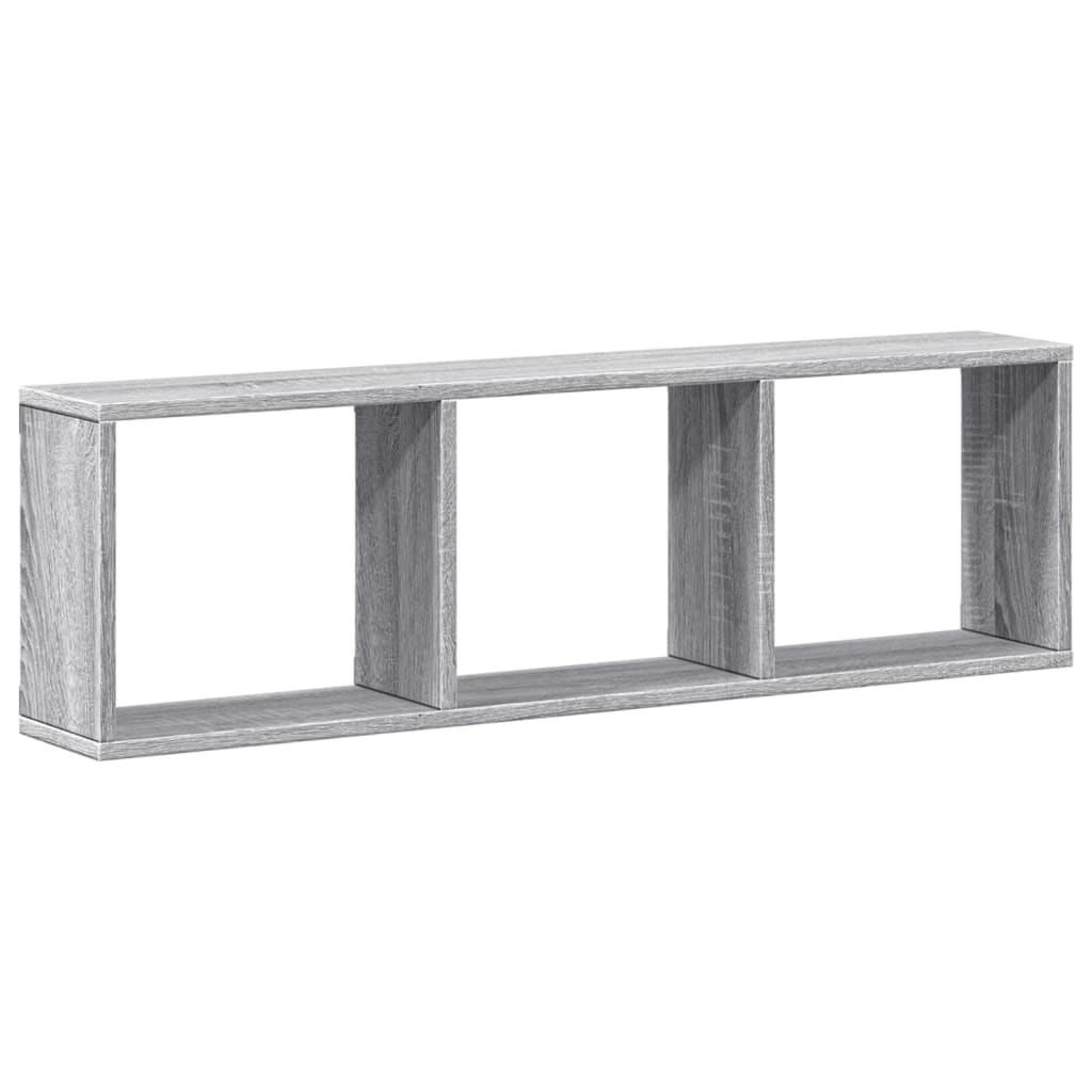 Mobile a Parete 100x16x30 cm Grigio Sonoma in Legno Multistrato
