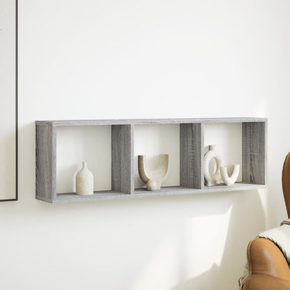 Mobile a Parete 100x16x30 cm Grigio Sonoma in Legno Multistrato
