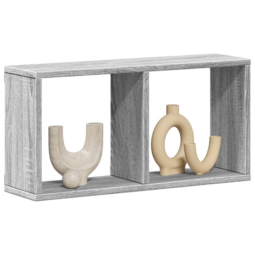Mobile a Parete 60x16x30 cm Grigio Sonoma in Legno Multistrato