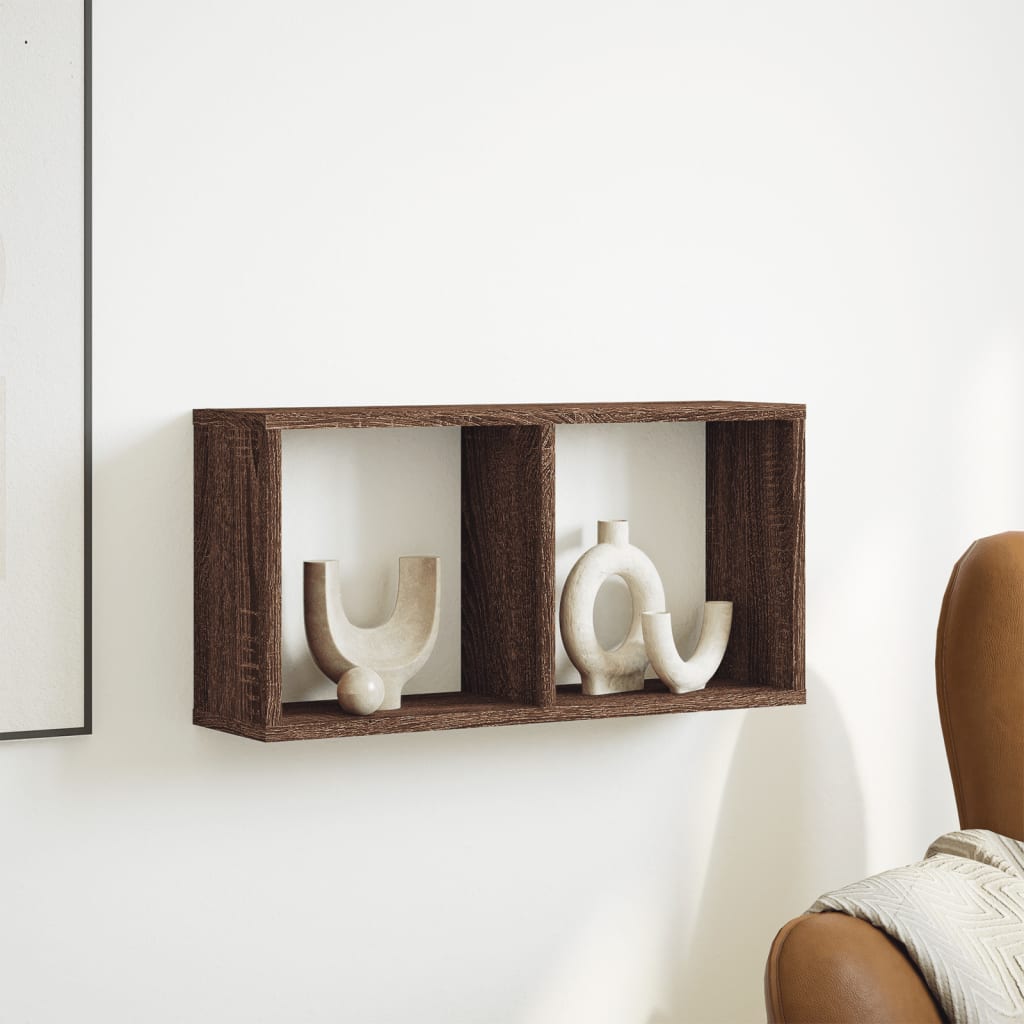 Mobile a Parete 60x16x30 cm Rovere Marrone in Legno Multistrato