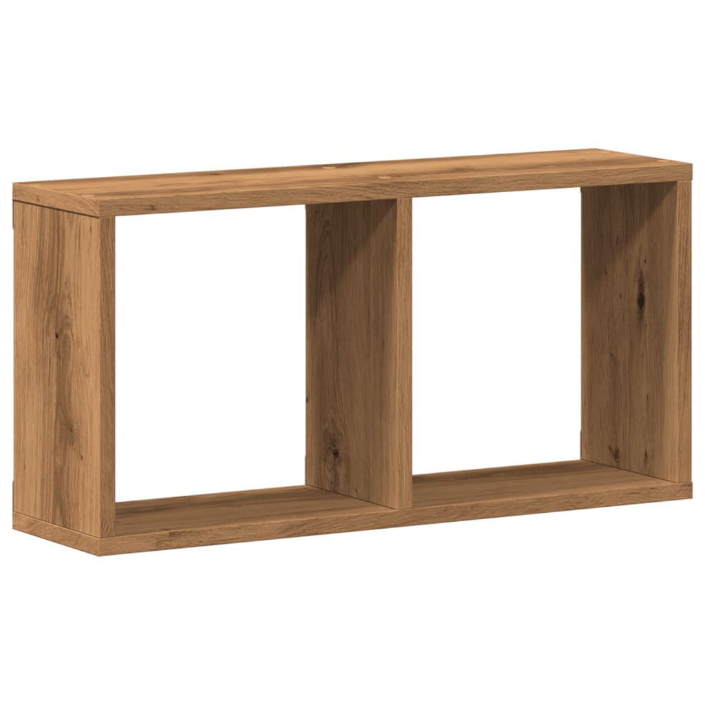 Mobile a Parete 60x16x30cm Rovere Artigianale Legno Multistrato