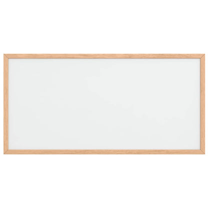Lavagna Bianca Magnetica con Cornice in Legno di Pino 60x30 cm