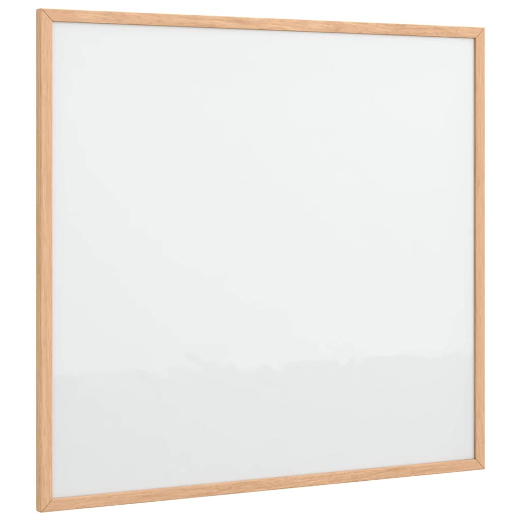 Lavagna Bianca Magnetica con Cornice in Legno di Pino 60x55 cm