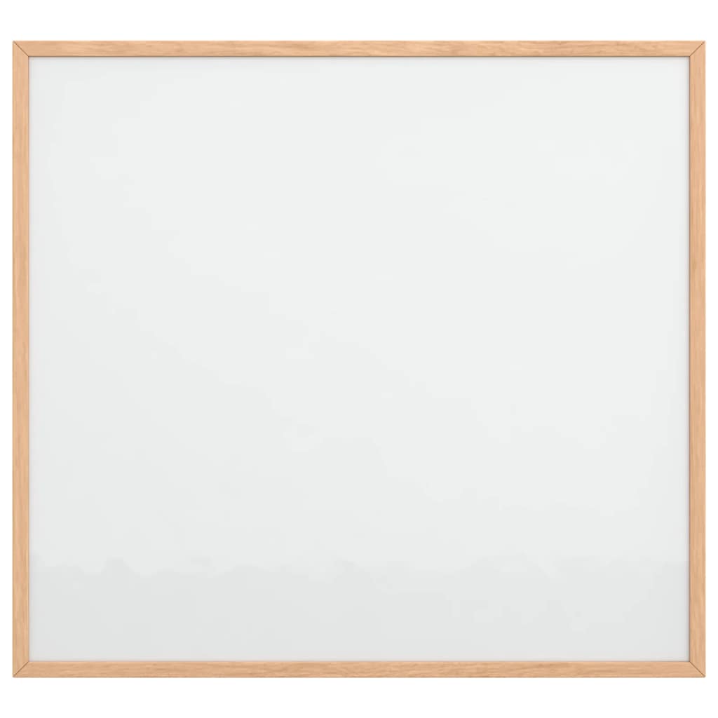 Lavagna Bianca Magnetica con Cornice in Legno di Pino 60x55 cm