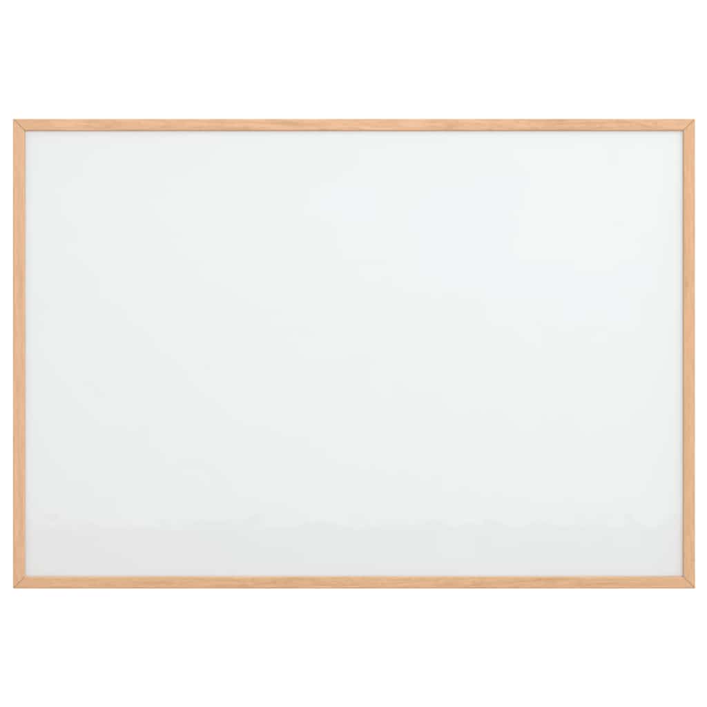 Lavagna Bianca Magnetica con Cornice in Legno di Pino 80x55 cm