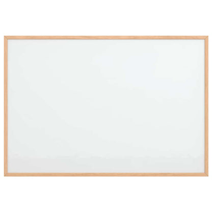 Lavagna Bianca Magnetica con Cornice in Legno di Pino 80x55 cm