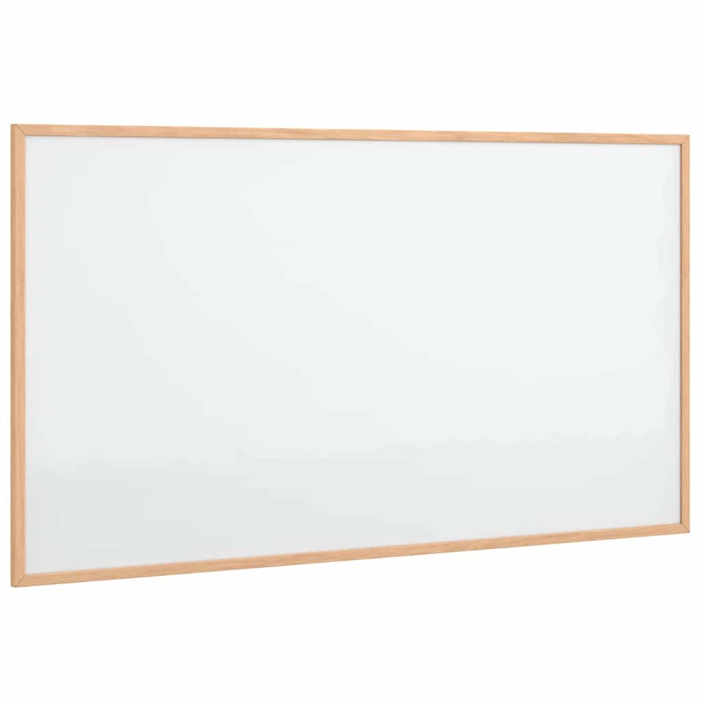 Lavagna Bianca Magnetica con Cornice in Legno di Pino 100x55 cm