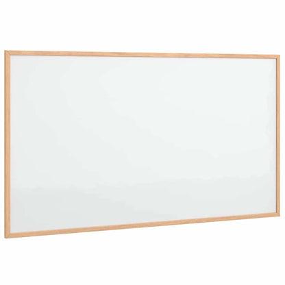 Lavagna Bianca Magnetica con Cornice in Legno di Pino 100x55 cm