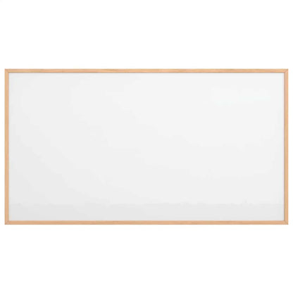 Lavagna Bianca Magnetica con Cornice in Legno di Pino 100x55 cm