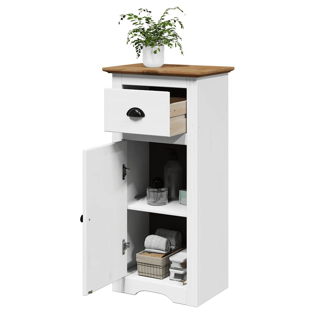 Mobile da Bagno BODO Bianco e Marrone 44x30x90 cm