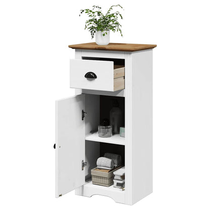 Mobile da Bagno BODO Bianco e Marrone 44x30x90 cm