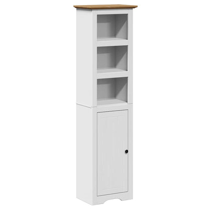 Mobile da Bagno BODO Bianco e Marrone 44x30x160 cm