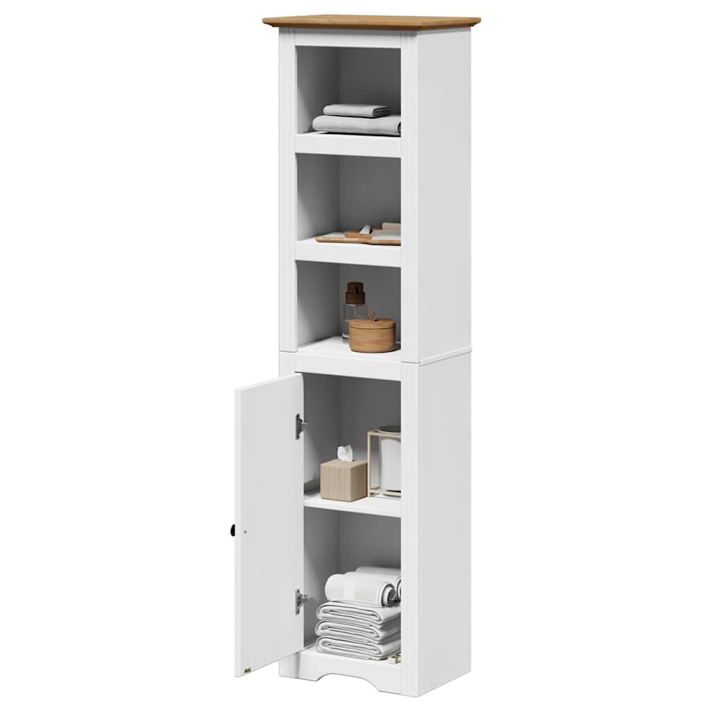 Mobile da Bagno BODO Bianco e Marrone 44x30x160 cm