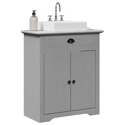 Mobile Lavabo da Bagno BODO Grigio 70x35x80 cm