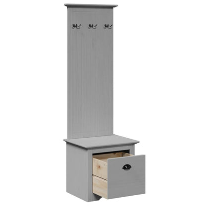 Mobiletto da Ingresso con Ganci BODO Grigio 50x40x157 cm