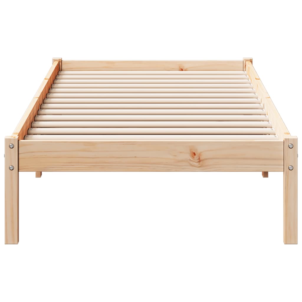 Letto Extra Lungo senza Materasso 180x200 cm in Legno di Pino