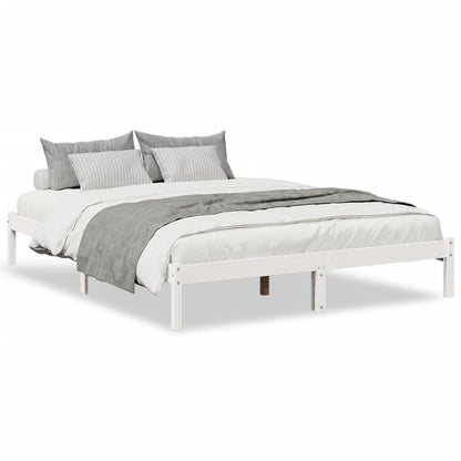Letto Extra Lungo senza Materasso Bianco 180x200 cm in Pino