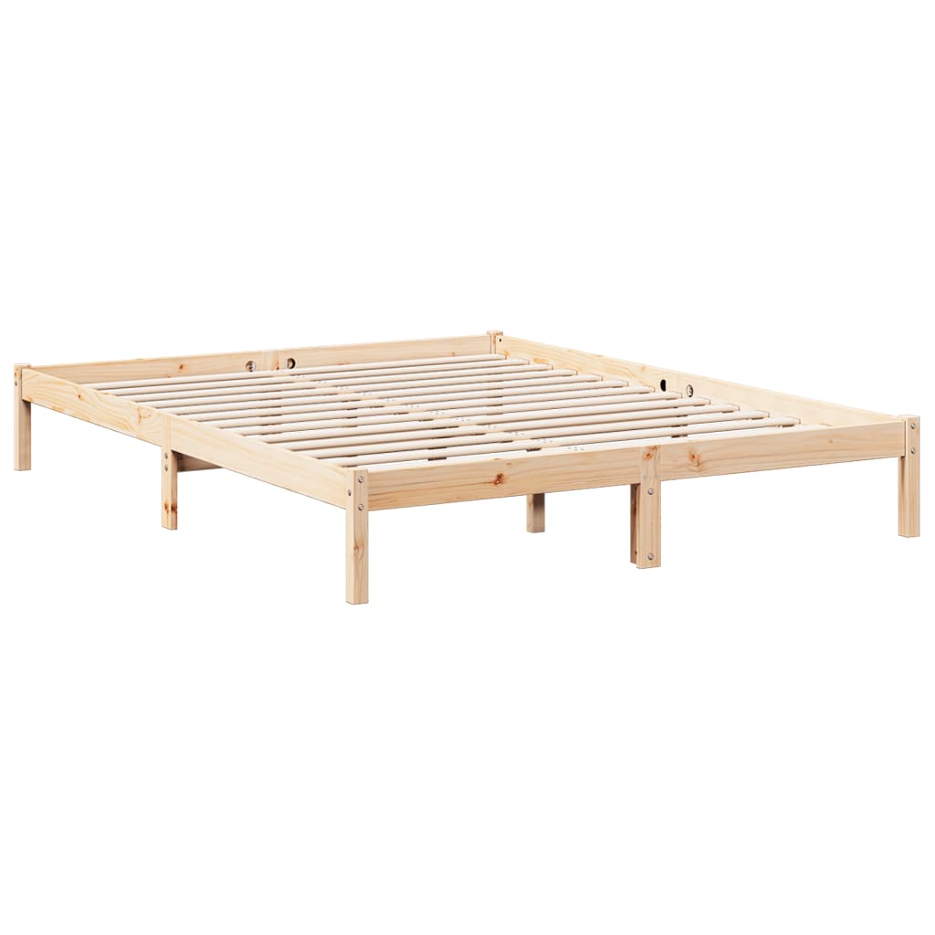 Letto Extra Lungo senza Materasso 160x210 cm in Legno di Pino