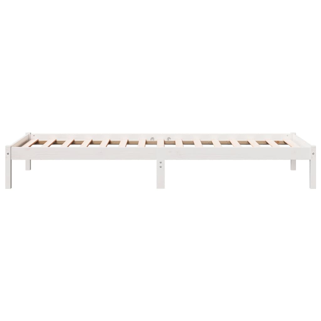Letto Extra Lungo senza Materasso Bianco 100x220 cm in Pino