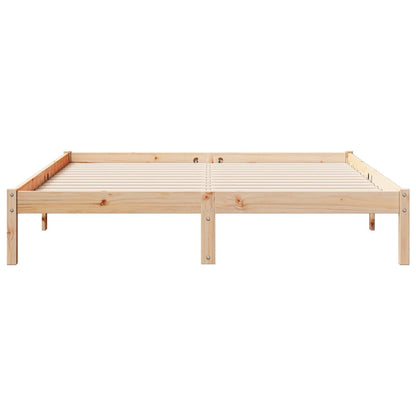 Letto Extra Lungo senza Materasso 160x220 cm in Legno di Pino