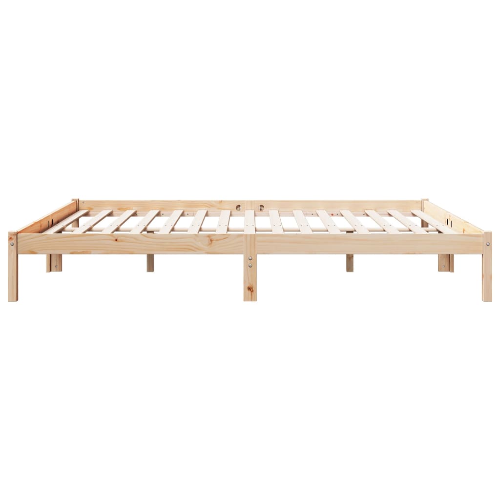 Letto Extra Lungo senza Materasso 180x220 cm in Legno di Pino