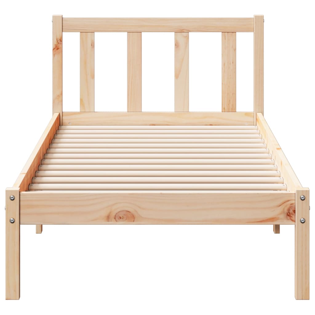 Letto Extra Lungo senza Materasso 180x200 cm in Legno di Pino