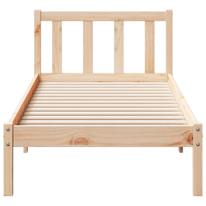 Letto Extra Lungo senza Materasso 90x210 cm in Legno di Pino
