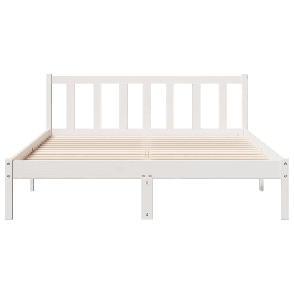 Letto Extra Lungo senza Materasso Bianco 180x200 cm in Pino
