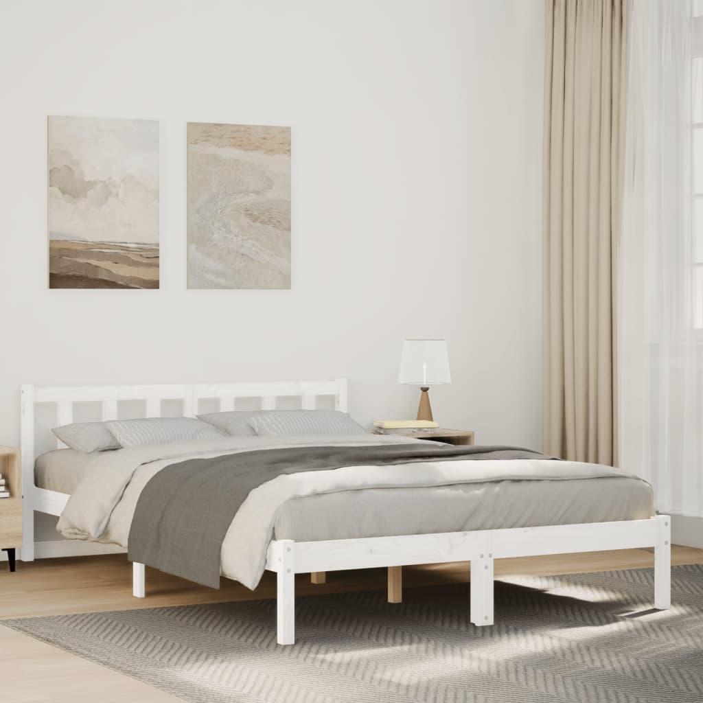 Letto Extra Lungo senza Materasso 160x210 cm in Legno di Pino