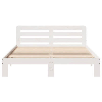 Letto senza Materasso Bianco 120x200 cm Legno Massello di Pino