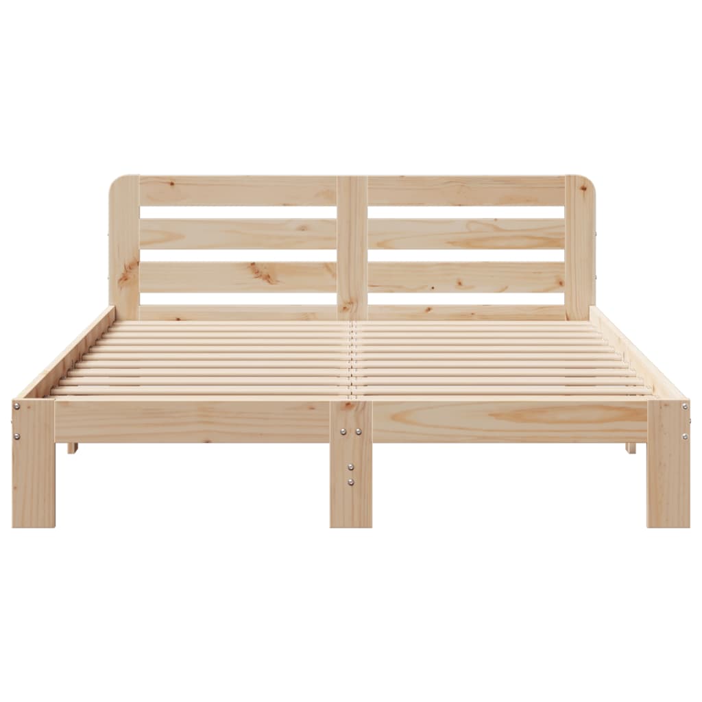 Letto senza Materasso 140x200 cm in Legno Massello di Pino