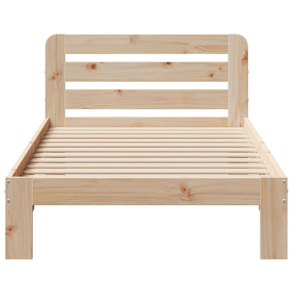 Letto senza Materasso 75x190 cm in Legno Massello Pino