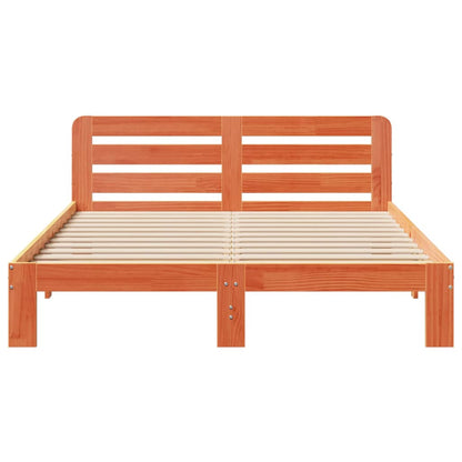 Letto senza Materasso Marrone Cera 120x190 cm in Legno di Pino