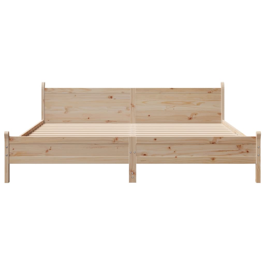 Letto senza Materasso 180x200 cm in Legno Massello di Pino