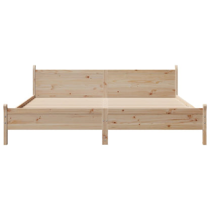 Letto senza Materasso 180x200 cm in Legno Massello di Pino