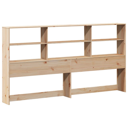 Testiera con Ripiani 180 cm in Legno Massello di Pino