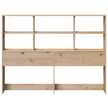 Testiera con Ripiani 150 cm in Legno Massello di Pino