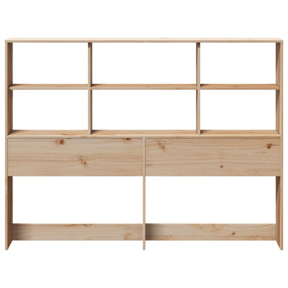 Testiera con Ripiani 120 cm in Legno Massello di Pino