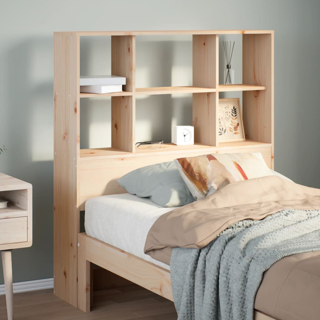 Testiera con Ripiani 75 cm in Legno Massello di Pino
